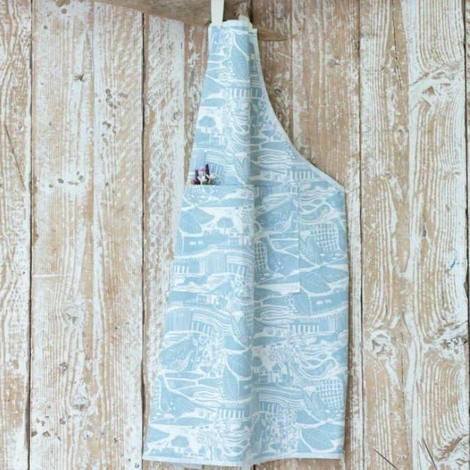 THROUGH THE FIELDS APRON IN DUCK EGG BLUE BY SAM WILSON - Feather & Twigs