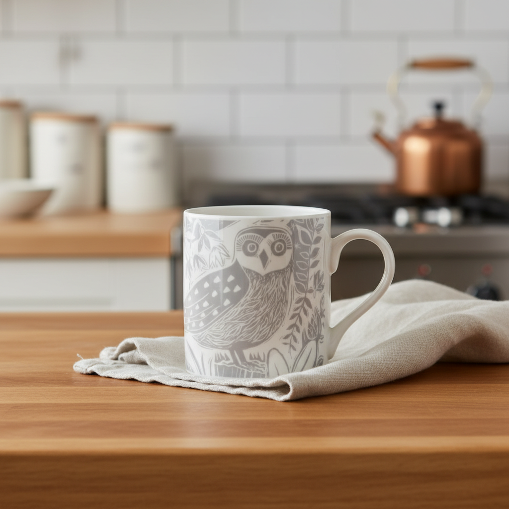 OWL AND FOX - LANDSCAPE MUG BY SAM WILSON