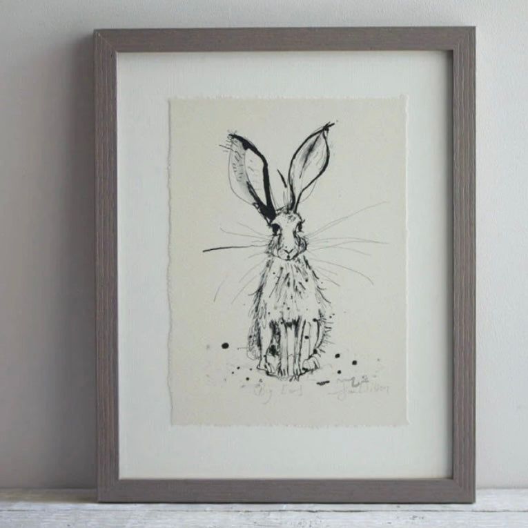 FRAMED OR UNFRAMED 'BIG EARS' PRINT BY SAM WILSON – SIGNED, WOODLAND INSPIRED - Feather & Twigs