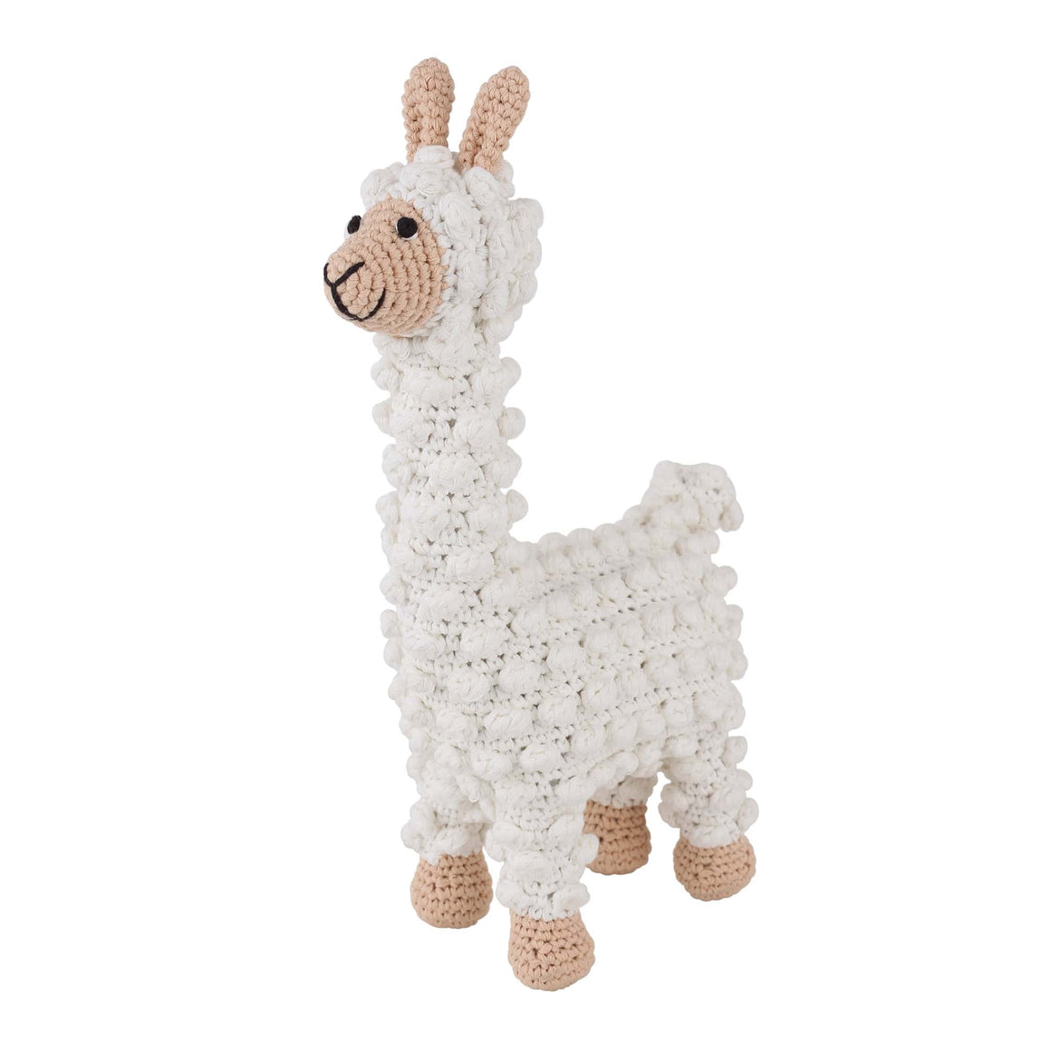 CROCHETED CUDDLY TOY LLAMA LUKE - Feather & Twigs