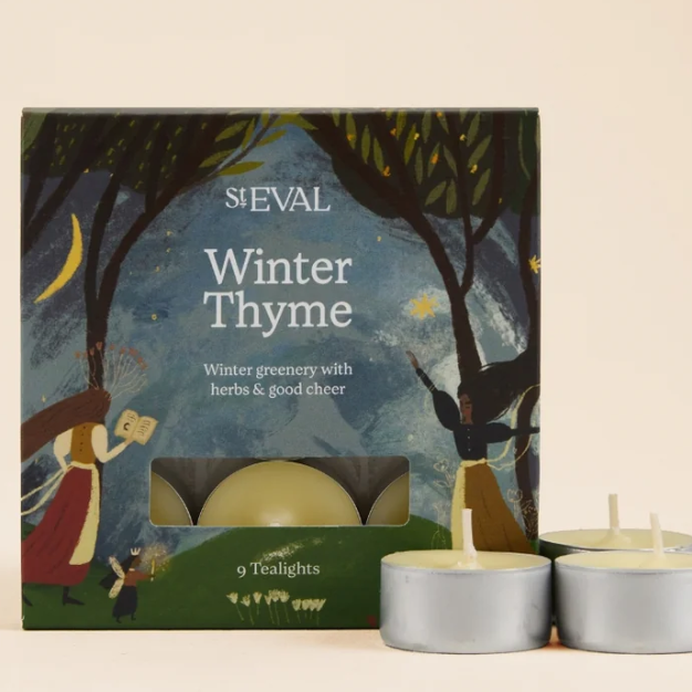 WINTER THYME CHRISTMAS SCENTED TEA LIGHTS - Feather & Twigs