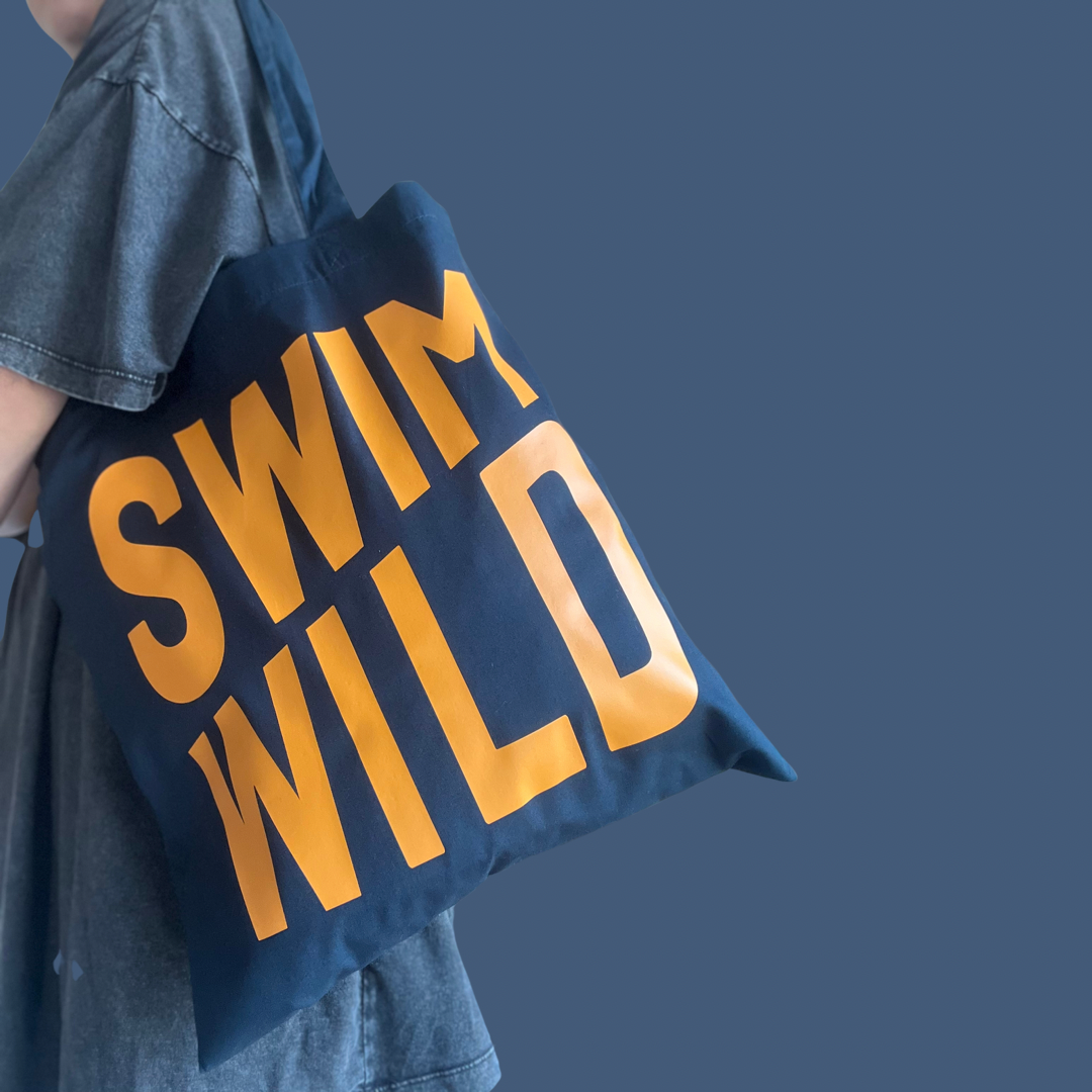 NAVY SWIM WILD TOTE - Feather & Twigs
