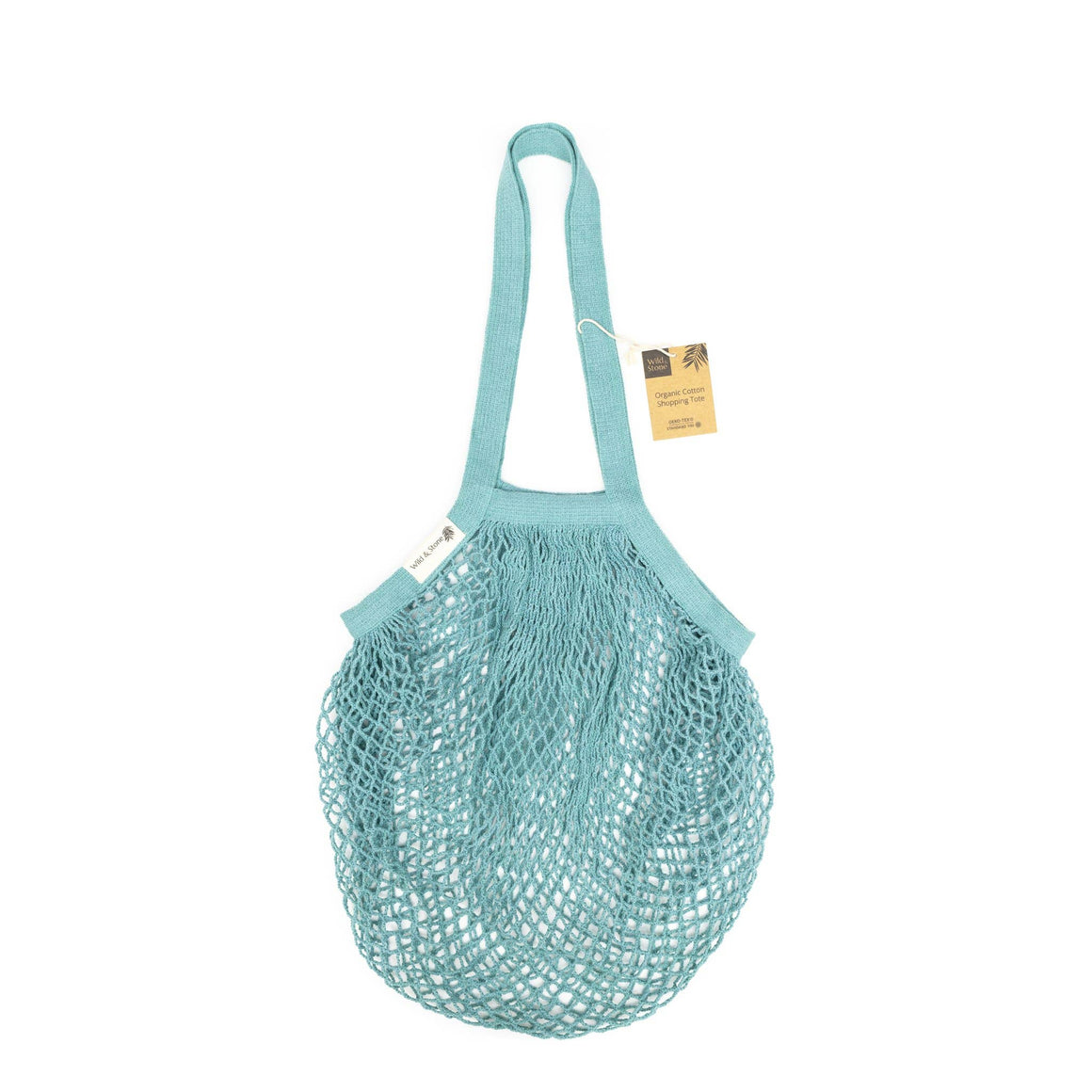 ORGANIC COTTON TOTE BAG - BLUE CROCHET - Feather & Twigs
