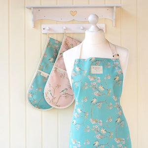 BLUE TIT ON BLOSSOM - APRON (TURQUOISE)