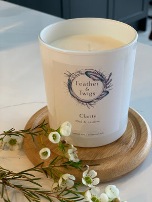 CLARITY- 30cl Candle - Velvet Peony and Oud