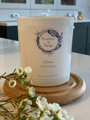 CLARITY- 30cl Candle - Velvet Peony and Oud