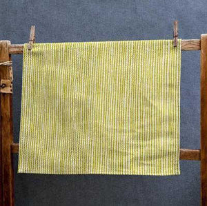 GREEN STRIPE LINEN TEA TOWEL