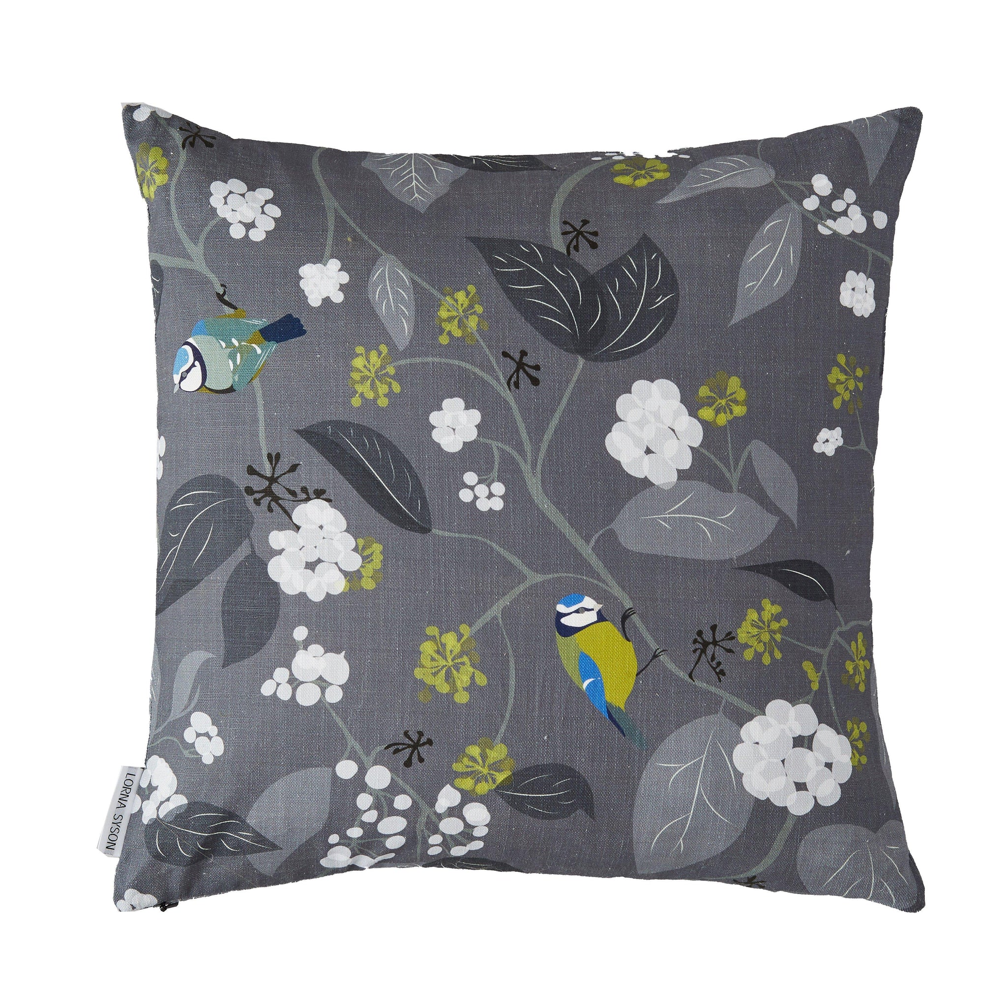 SPRING IVY SLATE CUSHION BY LORNA SYSON - Feather & Twigs