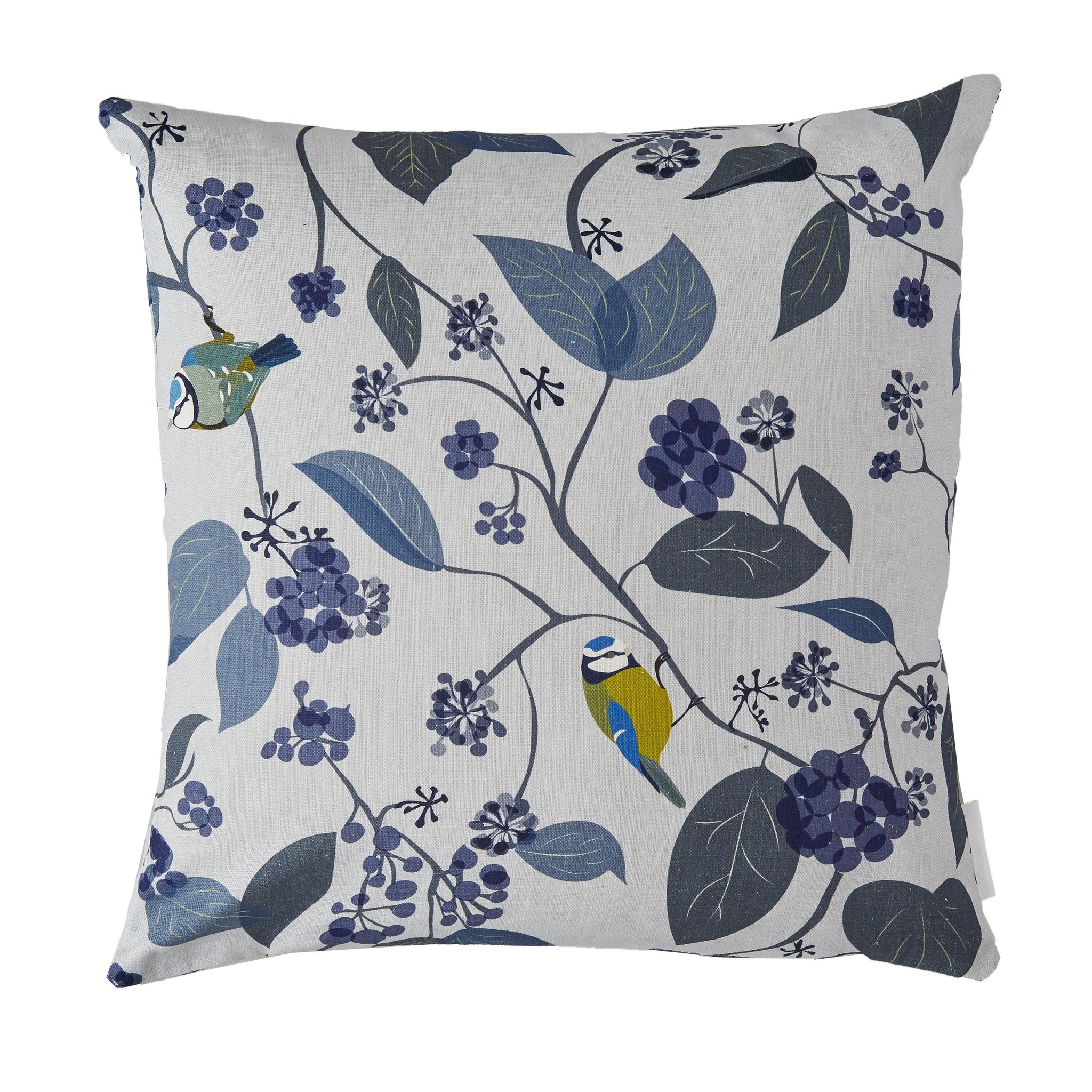 SPRING IVY BLUE CUSHION BY LORNA SYSON - Feather & Twigs