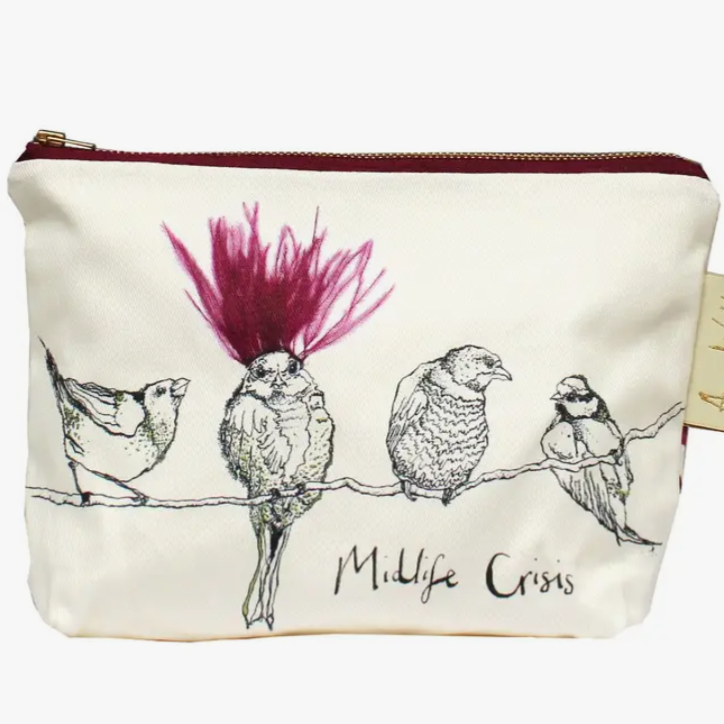 ANNA WRIGHT “MIDLIFE CRISIS” COSMETIC OR MAKE UP BAGS