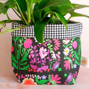 ORGANIC COTTON PLANT POT OR TRINKET BAG