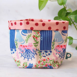 ORGANIC COTTON PLANT POT OR TRINKET BAG