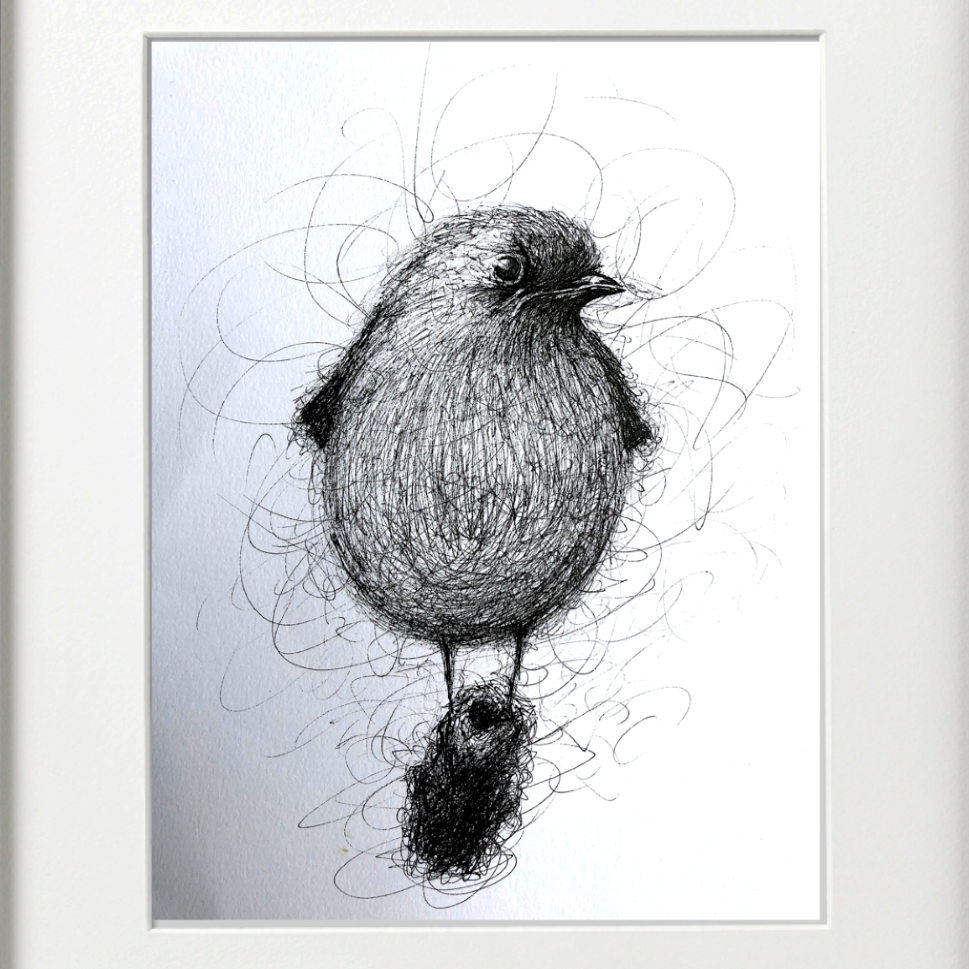 ROBIN PEN & INK - LIMITED EDITION PRINT BY IAN GRIME