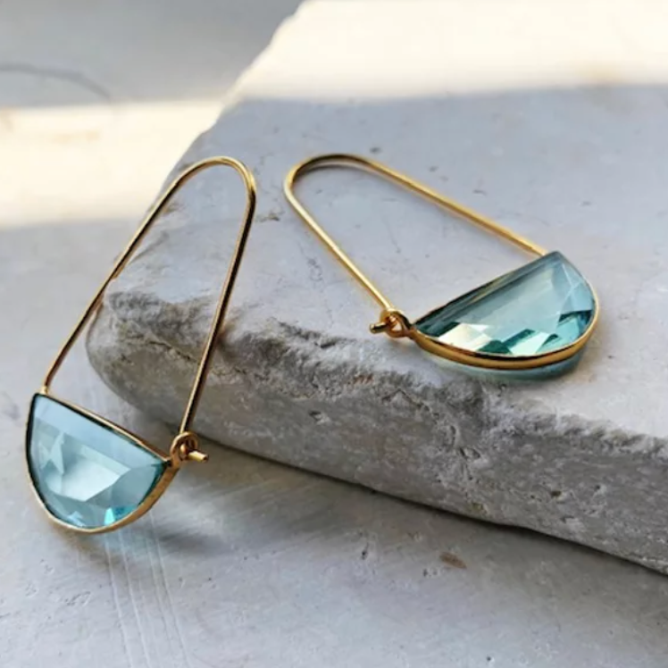 MACKE MINI EARRINGS - SOFT LIGHT BLUE
