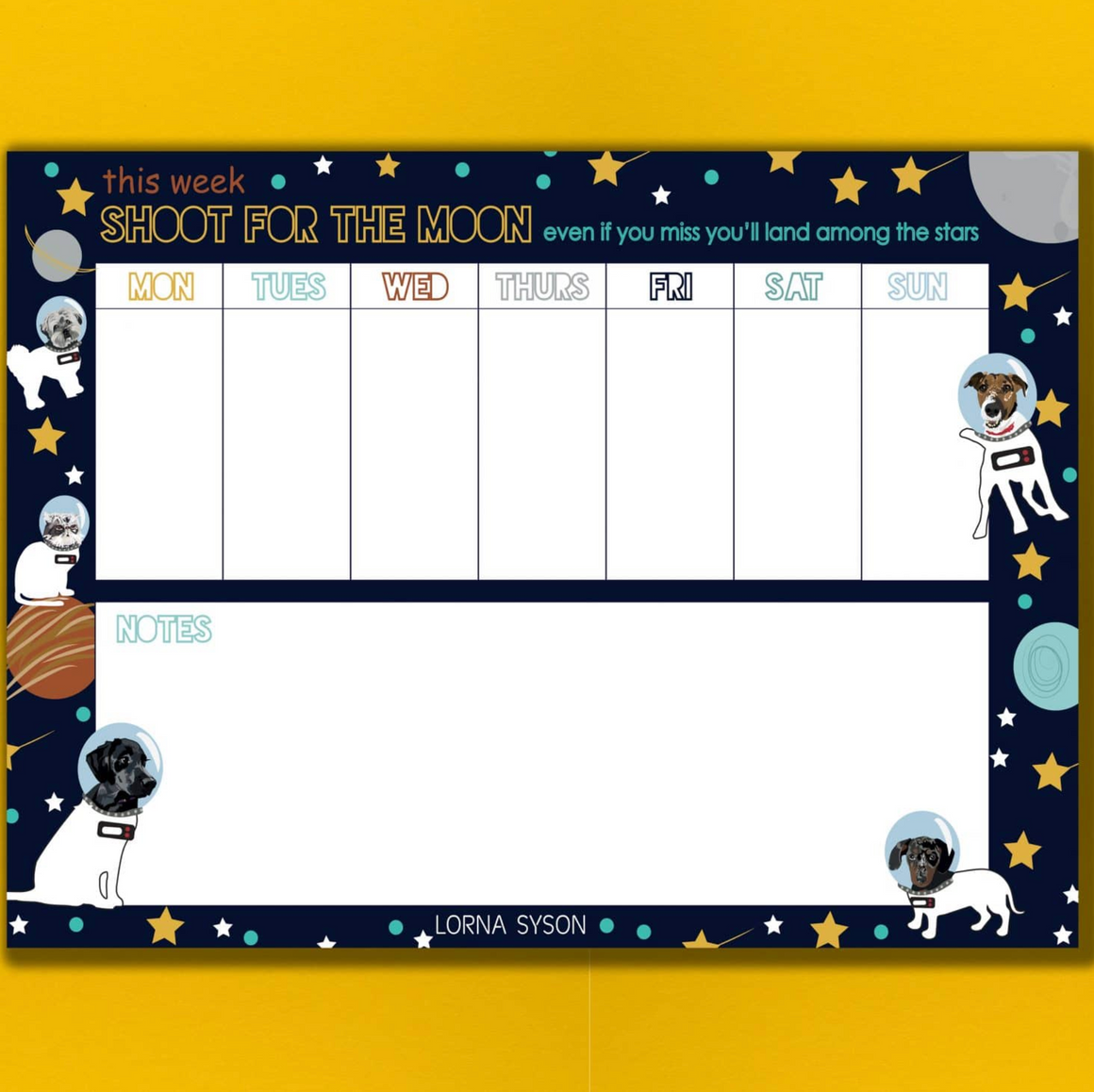 DOGS WEEKLY/FOOD PLANNER
