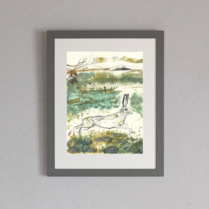 THE HEATHLAND HARE -PRINT