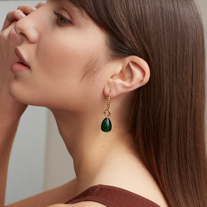 HELENA EARRINGS - GREEN