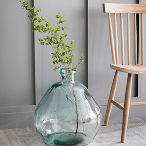 BUBBLE VASE - WIDE - RECYCLED GLASS