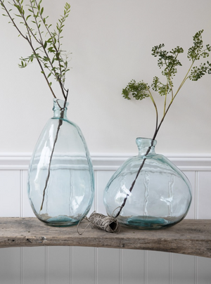 WELLS BUBBLE VASE - WIDE - RECYCLED GLASS