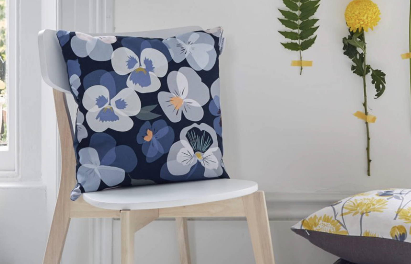 PANSY CUSHION BY LORNA SYSON - Feather & Twigs
