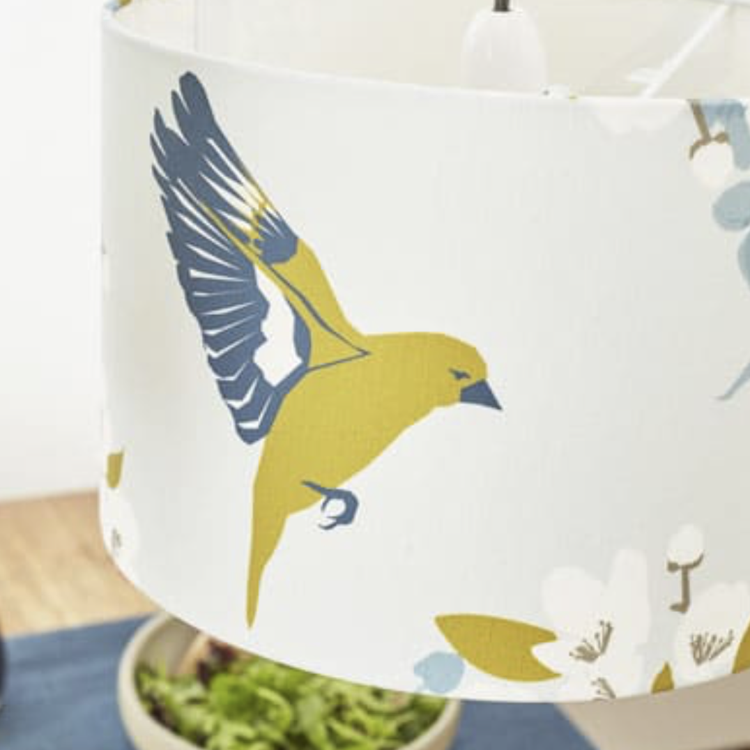 GREENFINCH LAMPSHADE BY LORNA SYSON - Feather & Twigs