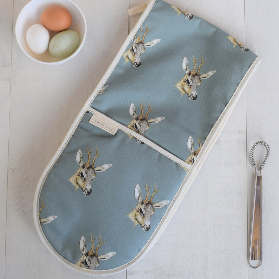 DEER DOUBLE OVER GLOVES - TEAL