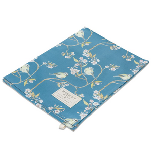 BLUE TIT ON BLOSSOM - TEA TOWEL (Denham Blue)