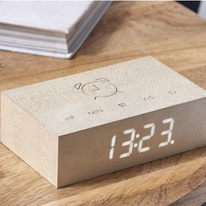 FLIP CLICK CLOCK - WHITE MAPLE