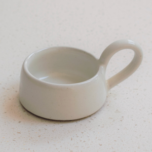 STONEWARE TEA LIGHT CUP - MILK WHITE