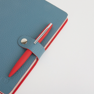 NICOBAR NOTEBOOK & PEN SET - TEAL/RED