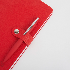 NICOBAR NOTEBOOK & PEN SET - RED/RED