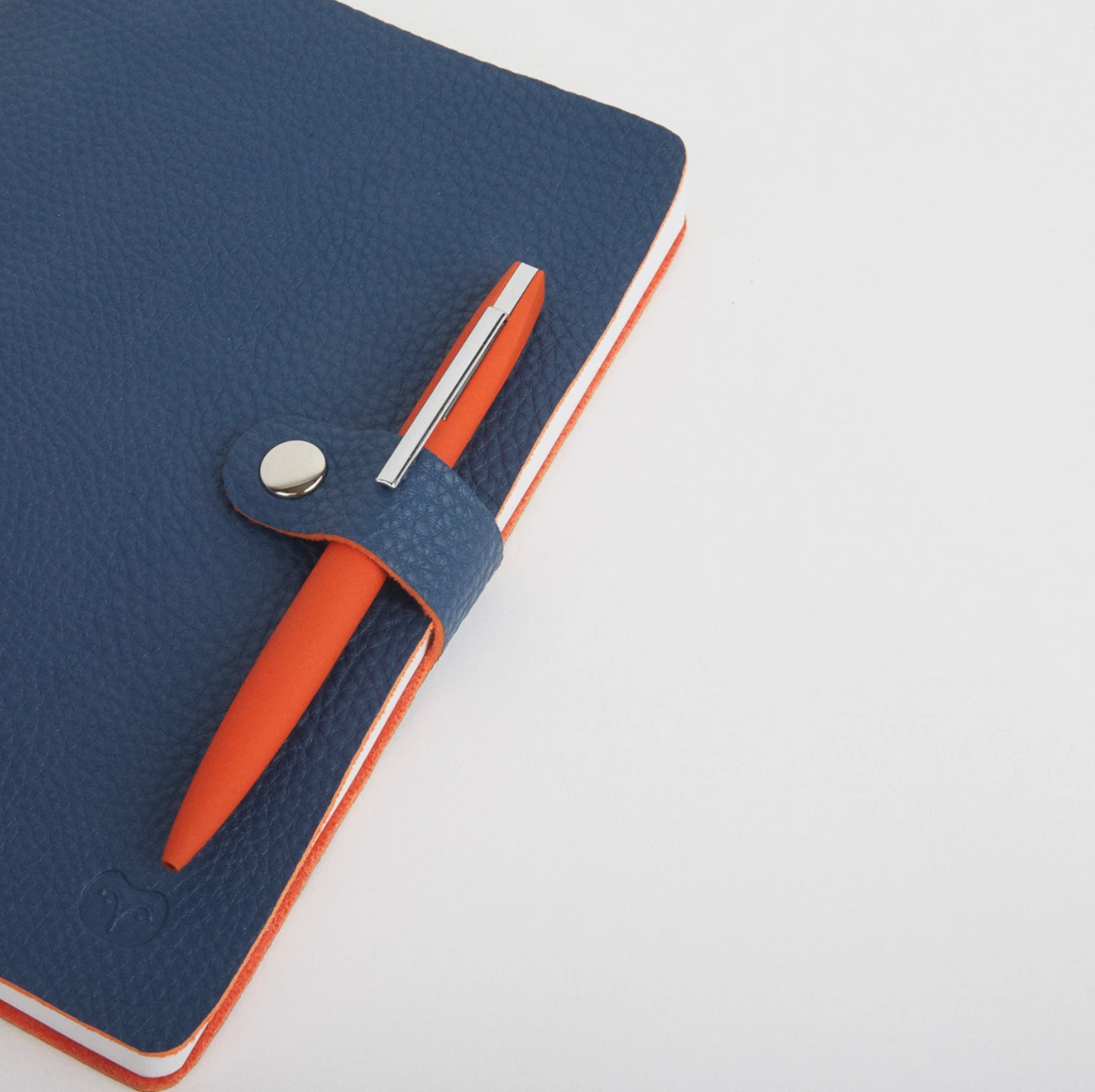 NICOBAR NOTEBOOK & PEN SET - NAVY/ORANGE