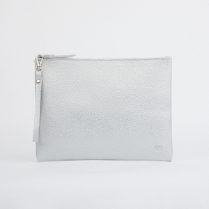 PERUVIAN CLUTCH WITH HANDLE - SILVER