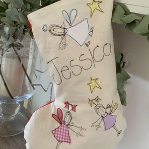 PERSONALISED HAND EMBROIDERED CHRISTMAS STOCKINGS