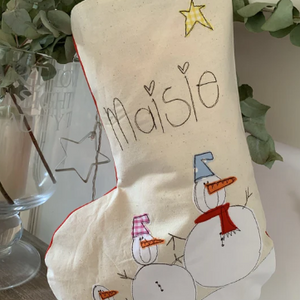 PERSONALISED HAND EMBROIDERED CHRISTMAS STOCKINGS