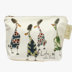 ANNA WRIGHT “LADIES WHO LUNCH” - COSMETIC OR MAKE UP BAGS
