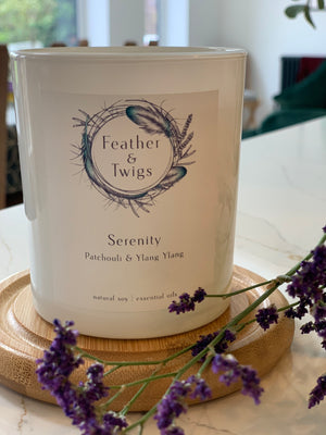 SERENITY- 30cl Candle - Patchouli and Ylang Ylang
