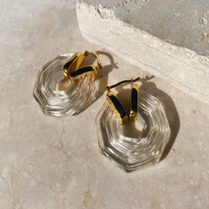 SPHINX EARRINGS-CLEAR