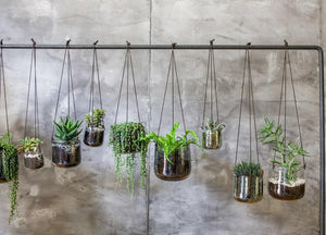 VIRI HANGING VASE/PLANTER - EMERALD