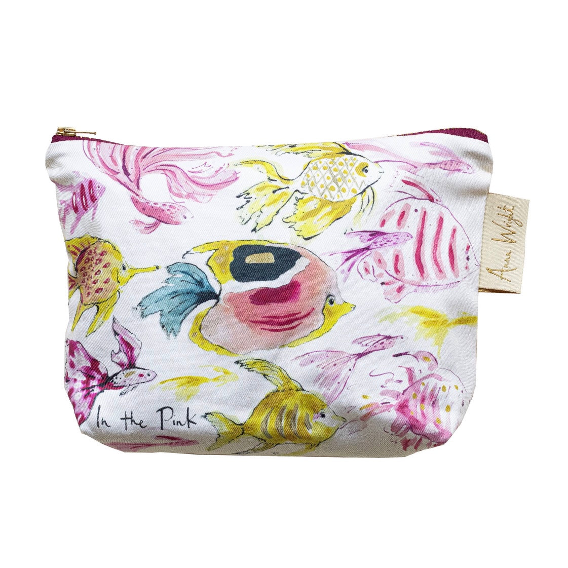 ANNA WRIGHT MAKEUP BAG - “IN THE PINK” - Feather & Twigs