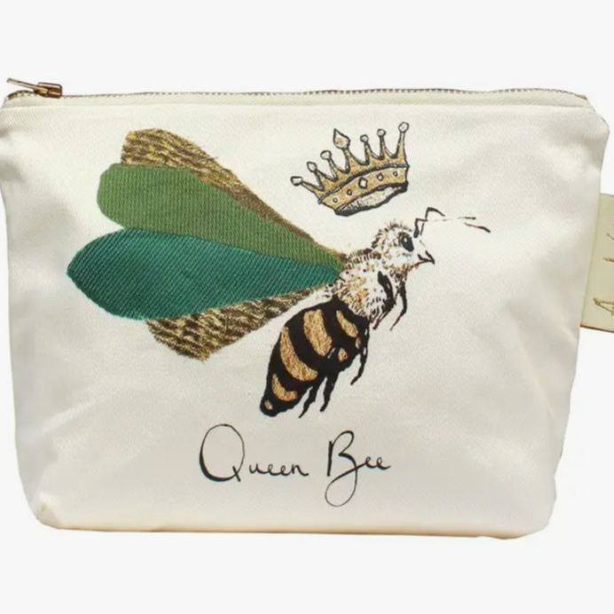 QUEEN BEE COSMETIC OR MAKE UP BAGS - Feather & Twigs