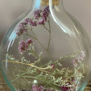 DRIED FLOWER DECOR GLASS BOTTLE