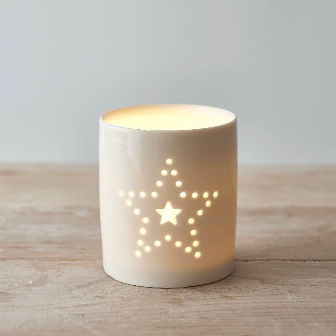 DOTTED STAR CANDLE POT - Feather & Twigs