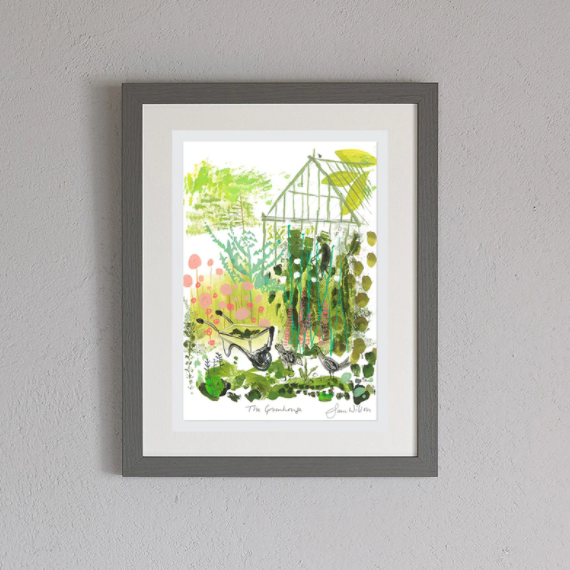 FRAMED OR UNFRAMED 'THE GREENHOUSE' PRINT BY SAM WILSON – SIGNED, WOODLAND INSPIRED - Feather & Twigs