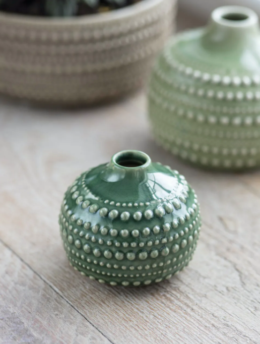 CERAMIC CASTELLO BOTTLE VASE - SMALL & MEDIUM - Feather & Twigs