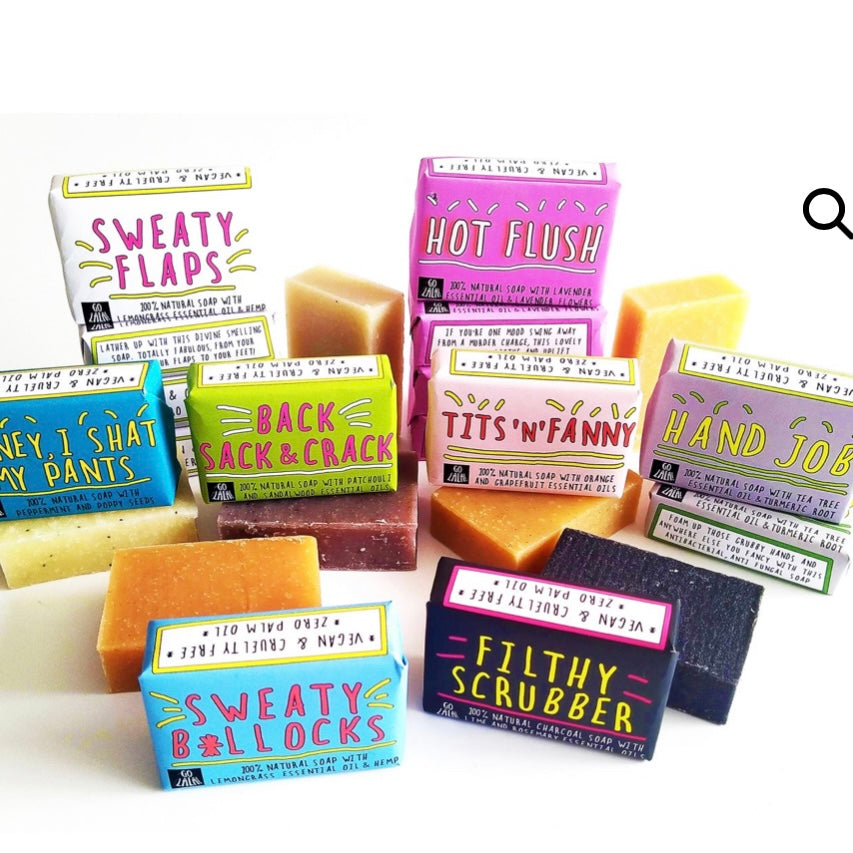 RANGE OF MEN'S NAUGHTY GIFT SOAPS - FUNNY AND VEGAN - Feather & Twigs