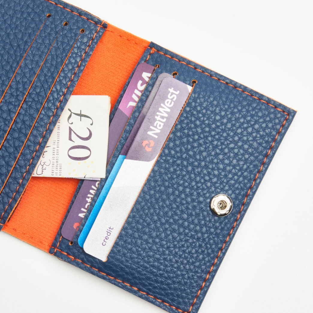 CAPE CARD VEGAN WALLET - NAVY - Feather & Twigs