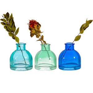 COOL TONED MINI BUD VASES-SET OF 3