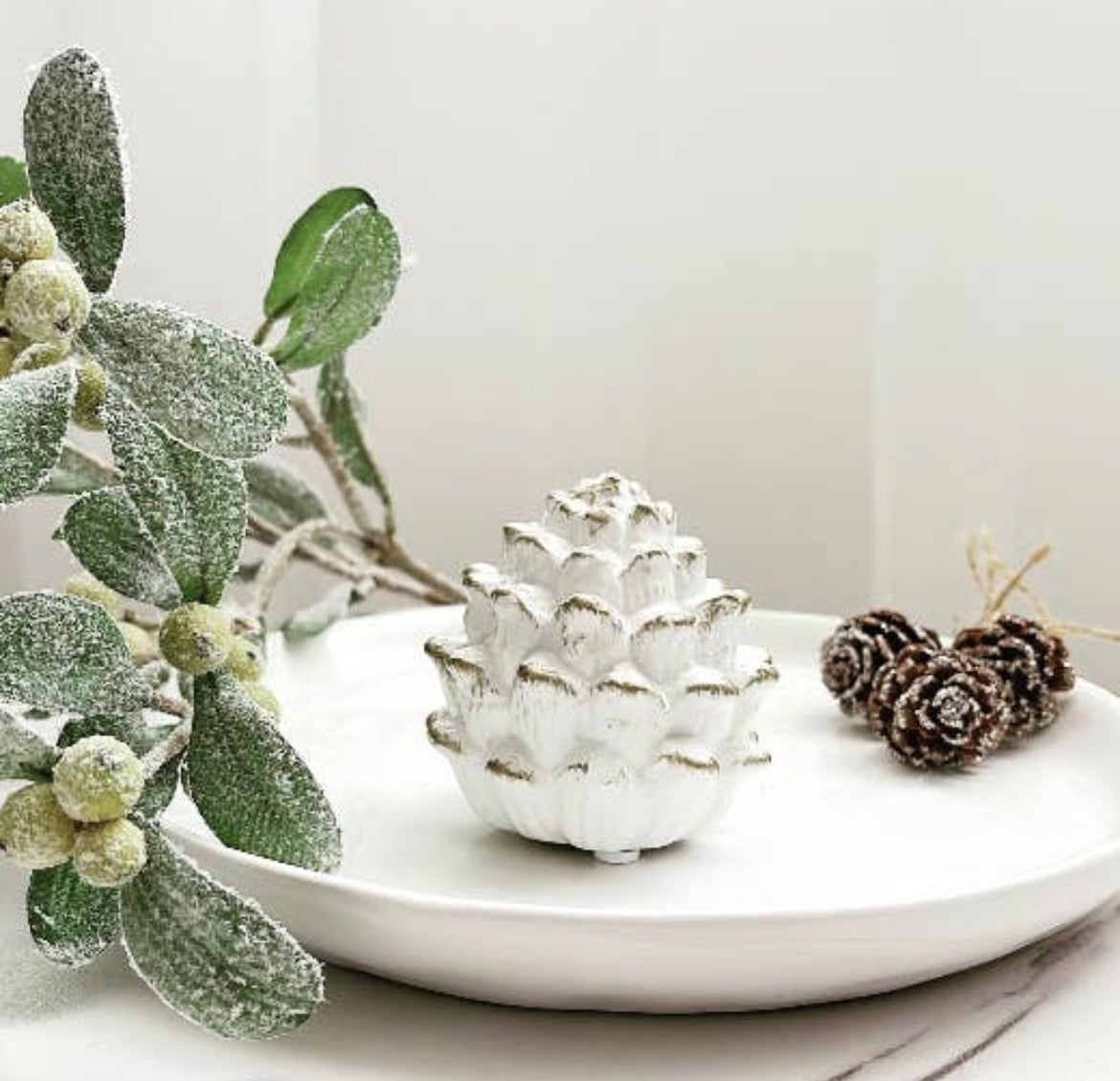 CERAMIC PINE CONES Feather & Twigs