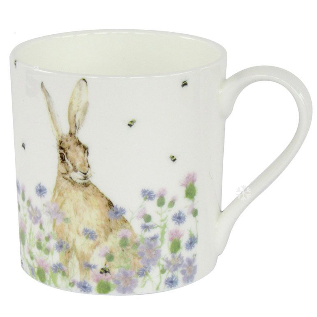 HARE AND FLOWER MUG